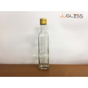 250 ML. Olive Oil Bottle - 250ml. Square Bottle Glass Juice